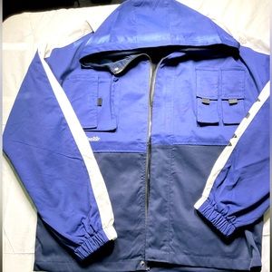 Medium two set blue/black jacket and cargo street wear